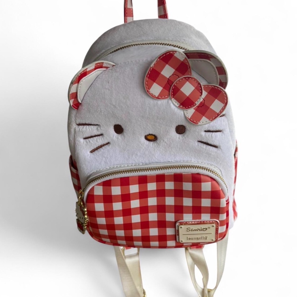 Sanrio White and Red Checkered Backpack